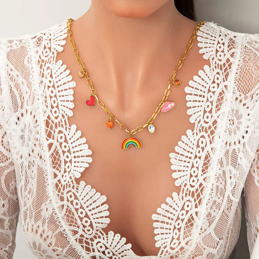 Cadena Arcoiris AI baño 18K